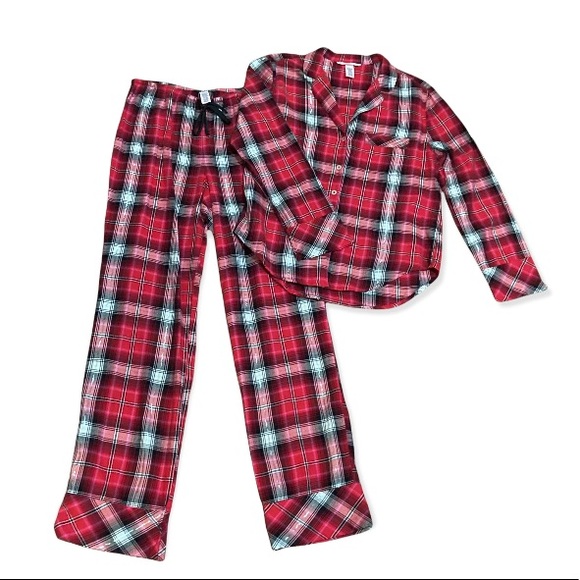 VICTORIA’S SECRET Flannel Sleep Shirt and Pants Set size:XS/XP - Picture 6 of 12